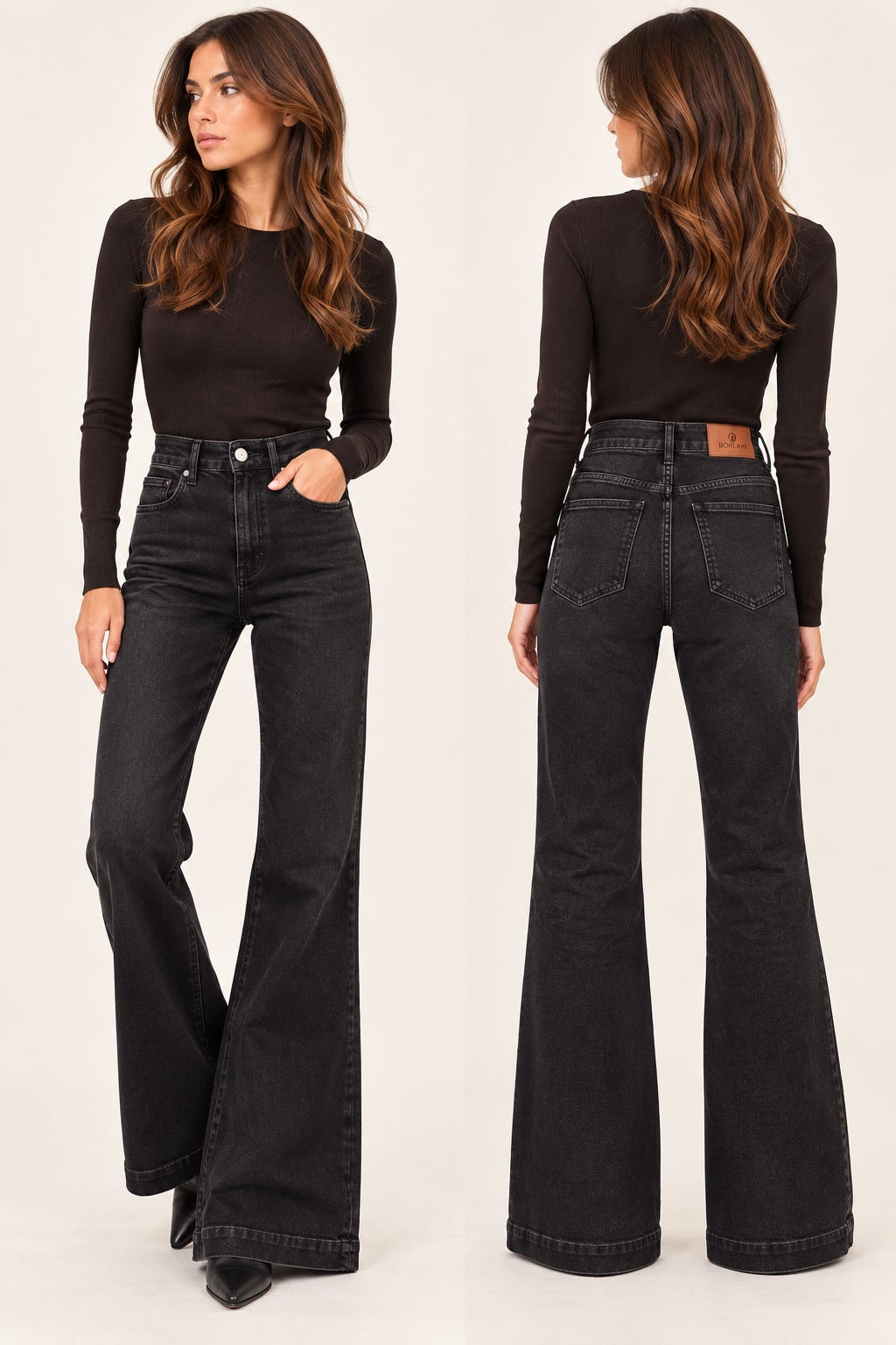 bootcut - jeans - BORLANI